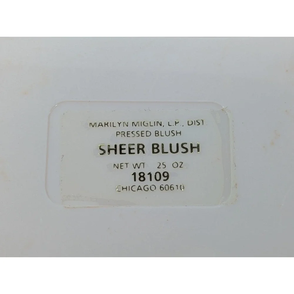 VTG NEW💋Marilyn Miglin Sheer Pressed Blush 18109 Make Up Compact Purse w/ Brush